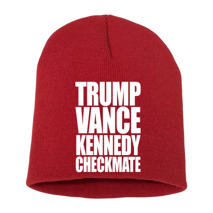 Trump Vance Kennedy Checkmate 2024 Election Republican Short Acrylic Beanie