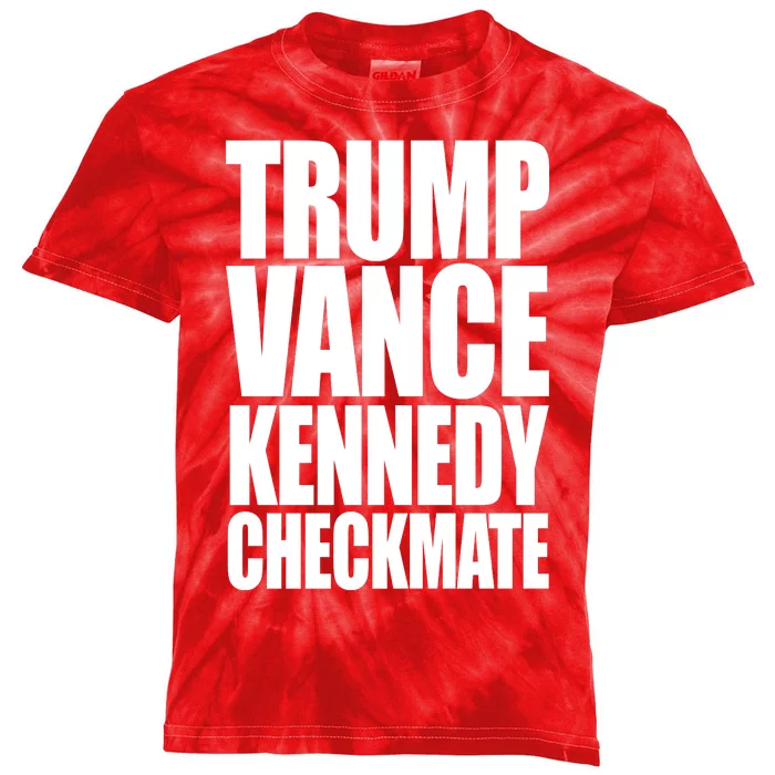 Trump Vance Kennedy Checkmate 2024 Election Republican Kids Tie-Dye T-Shirt