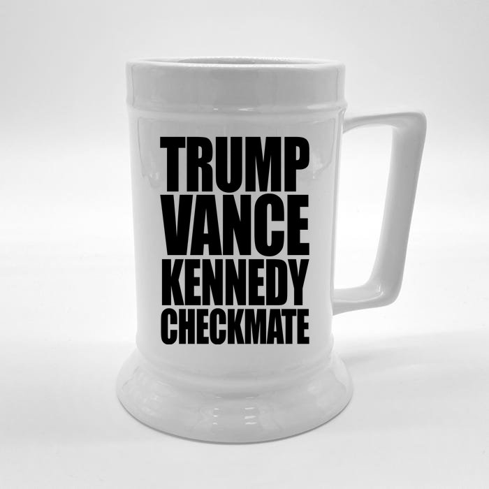 Trump Vance Kennedy Checkmate 2024 Election Republican Front & Back Beer Stein