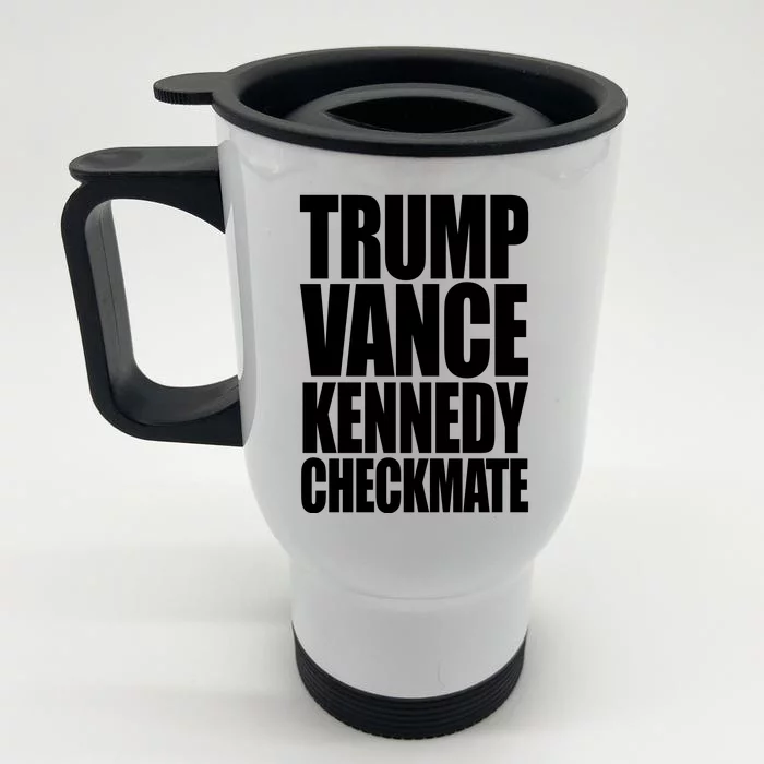 Trump Vance Kennedy Checkmate 2024 Election Republican Front & Back Stainless Steel Travel Mug