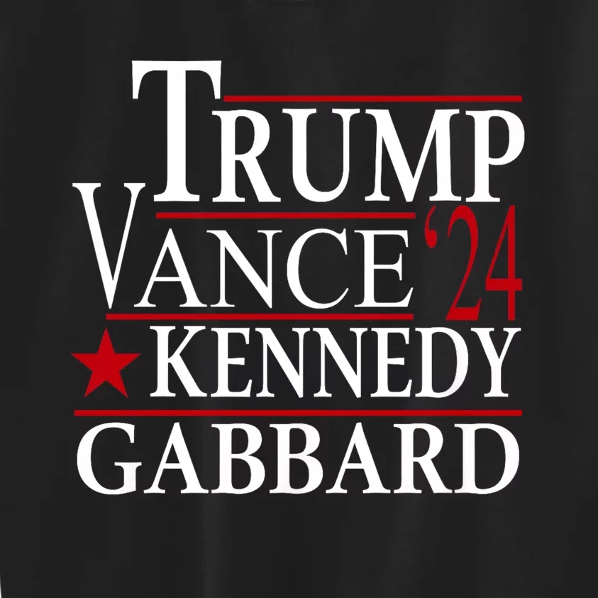 Trump Vance Kennedy Gabbard 2024 Election Kids Sweatshirt