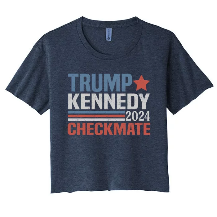 Trump Vance Kennedy Checkmate 2024 Election Republican Women's Crop Top Tee