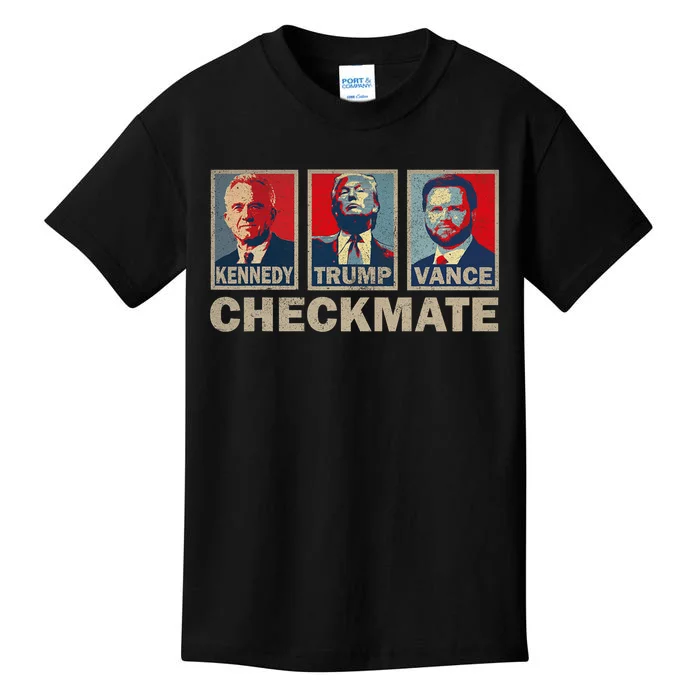 Trump Vance Kennedy Checkmate 2024 Election Save America Kids T-Shirt