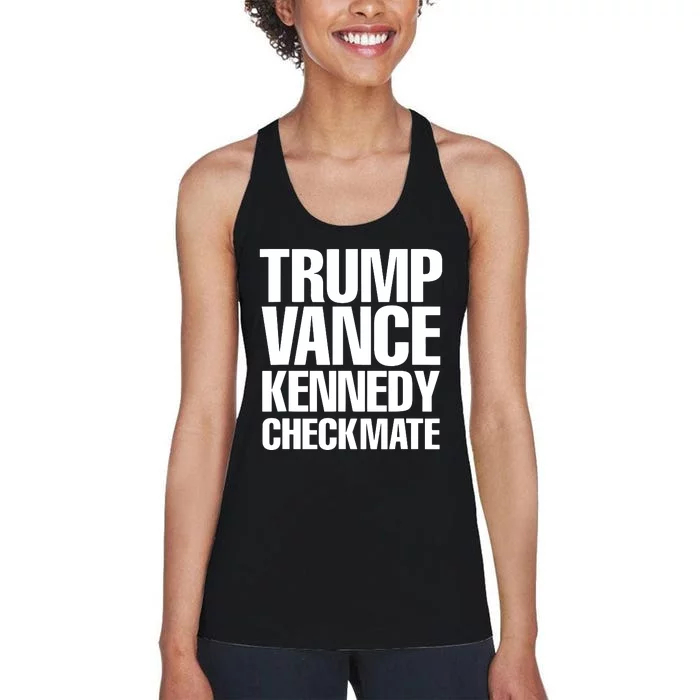 Trump Vance Kennedy Checkmate 2024 Election Republican Women's Racerback Tank