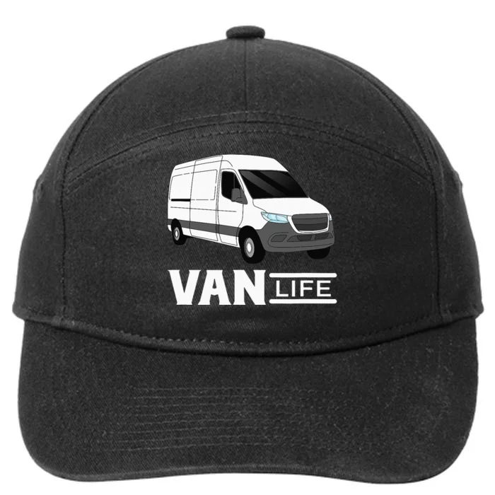 Traveller Van Life For RV Camping Camp Driver 7-Panel Snapback Hat