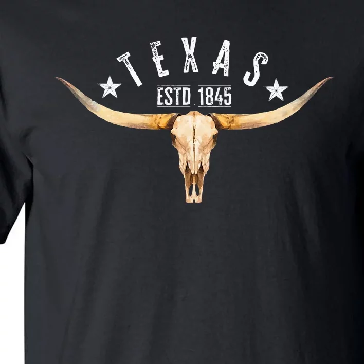 Texas Vintage Longhorn Estd. 1845 Pride Of All Texans Tall T-Shirt