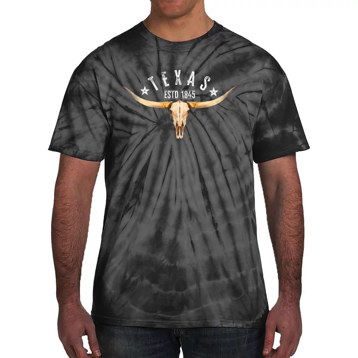 Texas Vintage Longhorn Estd. 1845 Pride Of All Texans Tie-Dye T-Shirt