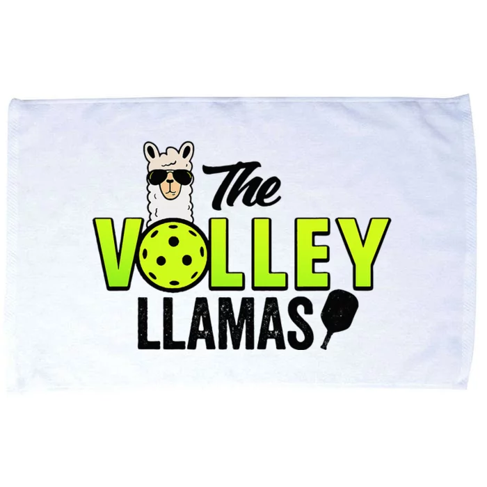 The Volley LLamas comic style llama pickle ball Microfiber Hand Towel