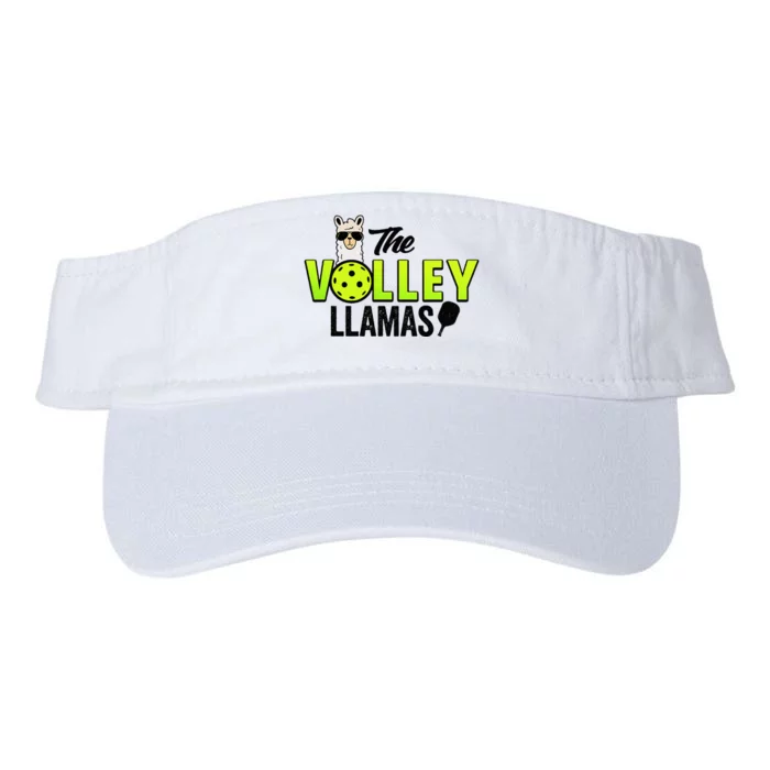 The Volley LLamas comic style llama pickle ball Valucap Bio-Washed Visor