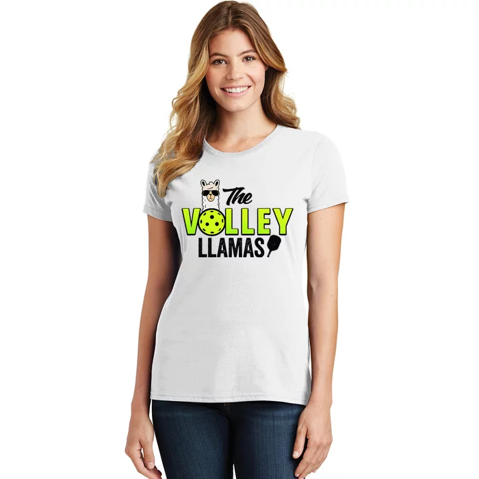 The Volley LLamas comic style llama pickle ball Women's T-Shirt