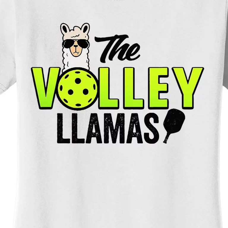 The Volley LLamas comic style llama pickle ball Women's T-Shirt