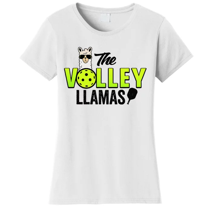 The Volley LLamas comic style llama pickle ball Women's T-Shirt