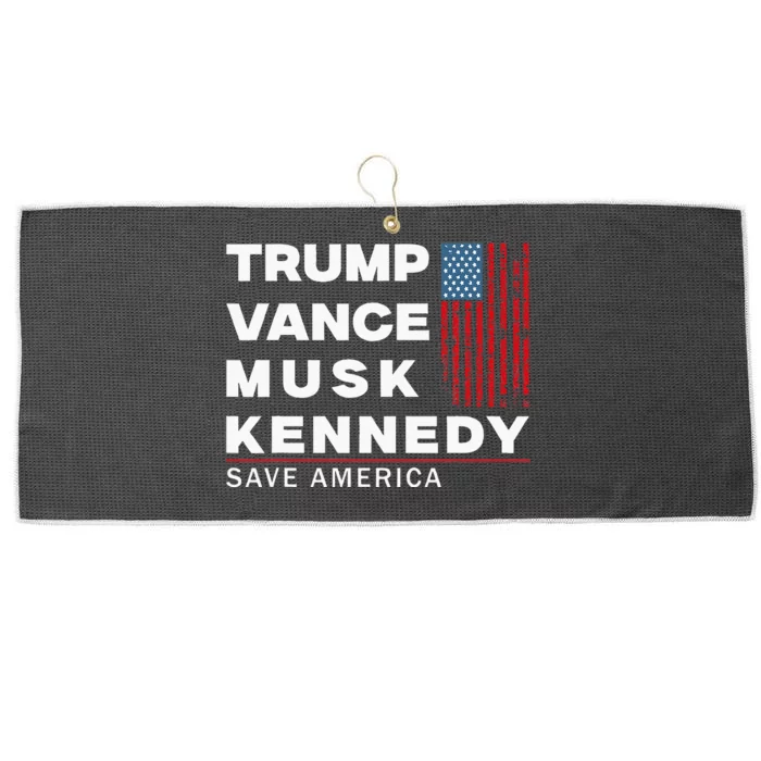 Trump Vance Musk Kennedy Save America 2024 Large Microfiber Waffle Golf Towel