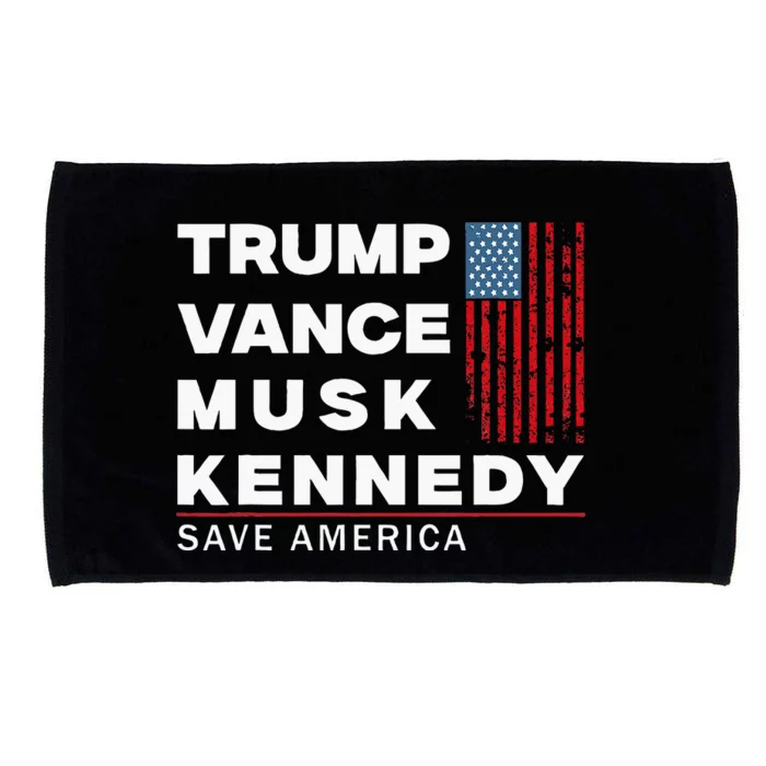 Trump Vance Musk Kennedy Save America 2024 Microfiber Hand Towel