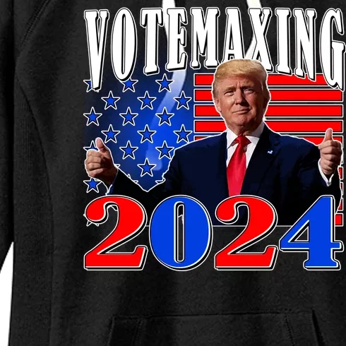 Trump Vote Maxing 2024 Election Women's Fleece Hoodie