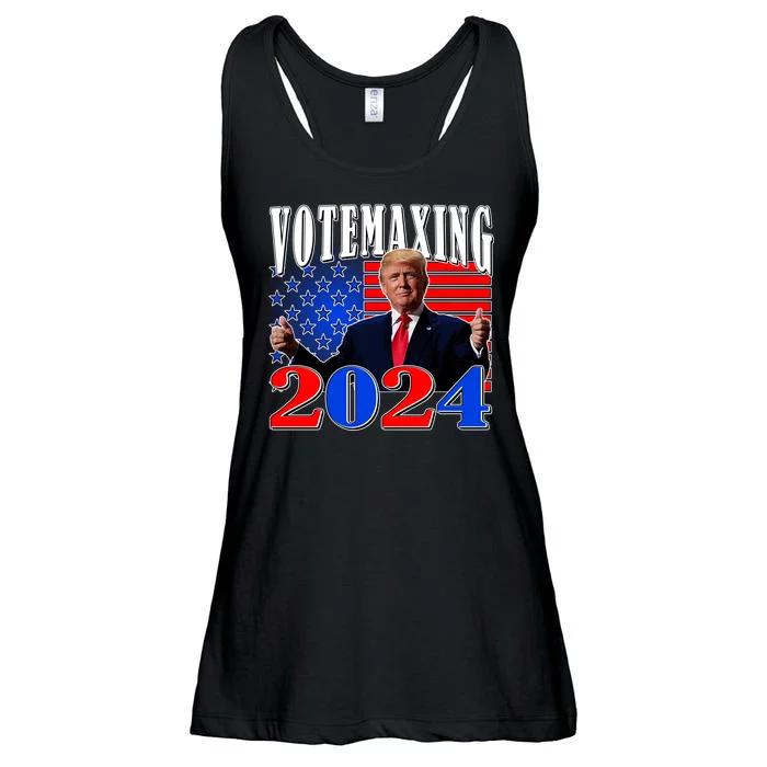 Trump Vote Maxing 2024 Election Ladies Essential Flowy Tank