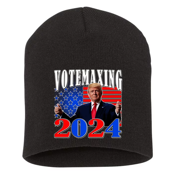 Trump Vote Maxing 2024 Election Short Acrylic Beanie