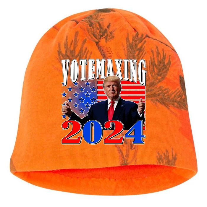 Trump Vote Maxing 2024 Election Kati - Camo Knit Beanie