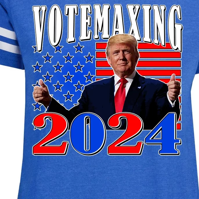 Trump Vote Maxing 2024 Election Enza Ladies Jersey Football T-Shirt