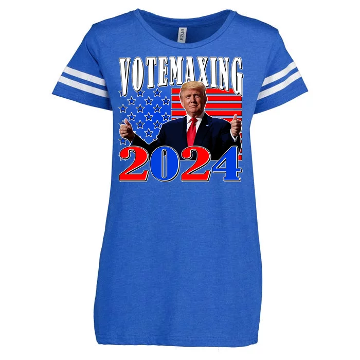 Trump Vote Maxing 2024 Election Enza Ladies Jersey Football T-Shirt