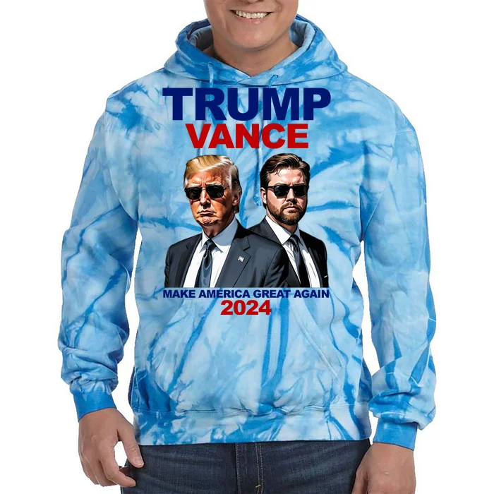 Trump Vance Make America Great Again 2024 Republican Tie Dye Hoodie