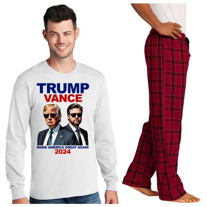 Trump Vance Make America Great Again 2024 Republican Long Sleeve Pajama Set