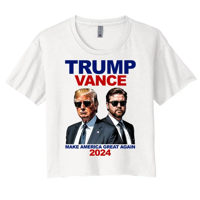 Trump Vance Make America Great Again 2024 Republican Women's Crop Top Tee