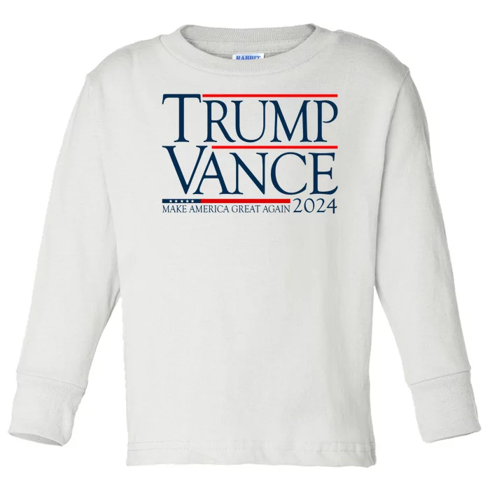 Trump Vance Make America Great Again 2024 Election Toddler Long Sleeve Shirt