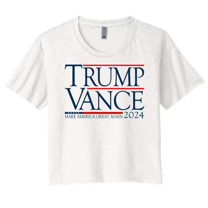 Trump Vance Make America Great Again 2024 Election Women's Crop Top Tee