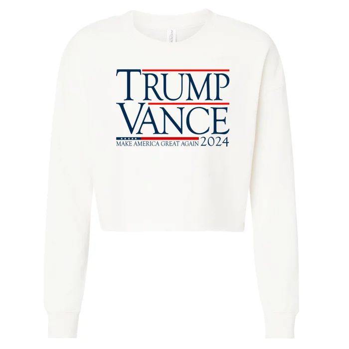 Trump Vance Make America Great Again 2024 Election Cropped Pullover Crew