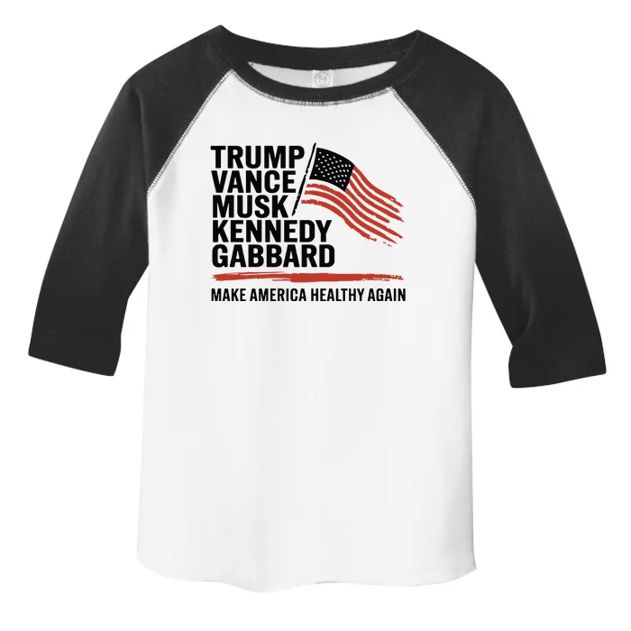 Trump Vance Musk Kennedy Gabbard 2024 Toddler Fine Jersey T-Shirt