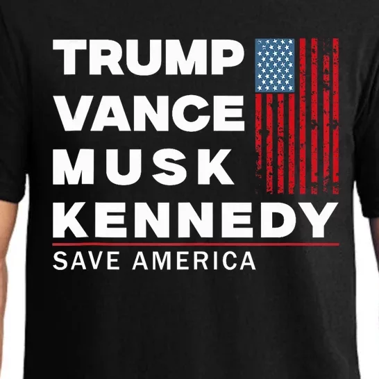 Trump Vance Musk Kennedy Save America 2024 Pajama Set