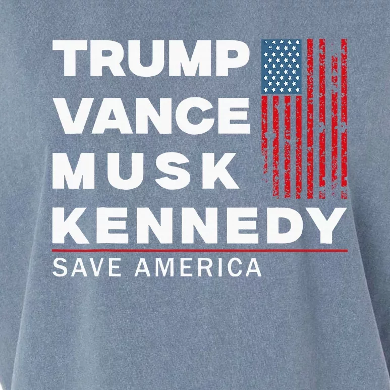 Trump Vance Musk Kennedy Save America 2024 Garment-Dyed Women's Muscle Tee