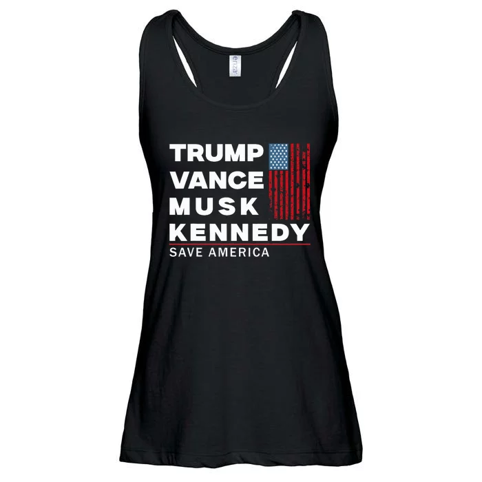 Trump Vance Musk Kennedy Save America 2024 Ladies Essential Flowy Tank