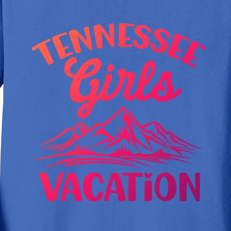 Tennessee Vacation Mountain Memories Vacation Gift Kids Long Sleeve Shirt