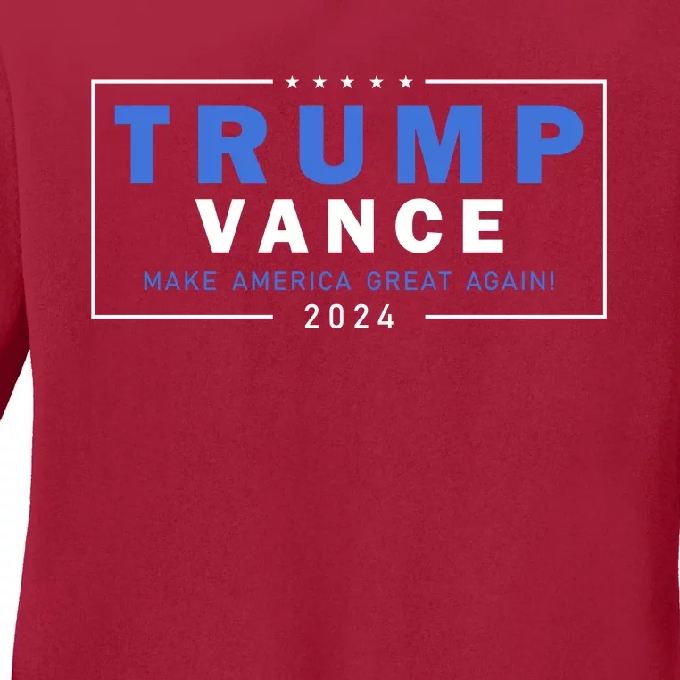 Trump Vance Make America Great Again 2024 Usa Ladies Long Sleeve Shirt