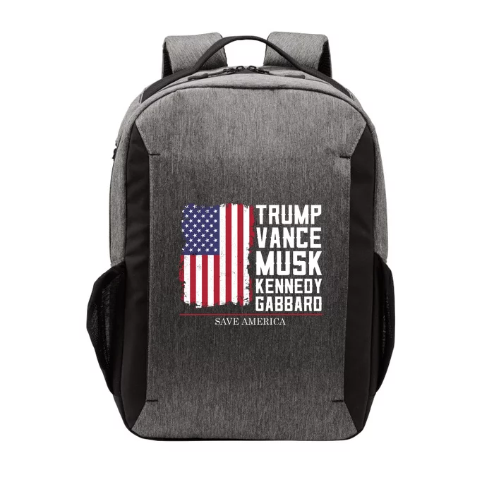 Trump Vance Musk Kennedy Gabbard 2024 Save America Vector Backpack