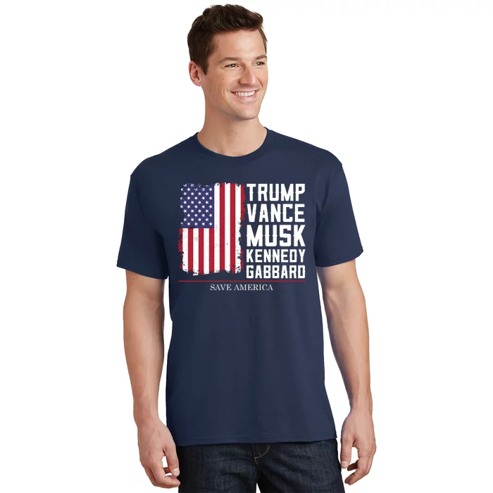 Trump Vance Musk Kennedy Gabbard 2024 Save America T-Shirt