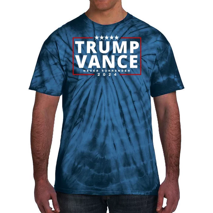 Trump Vance Never Surrender 2024 Politcal Tie-Dye T-Shirt