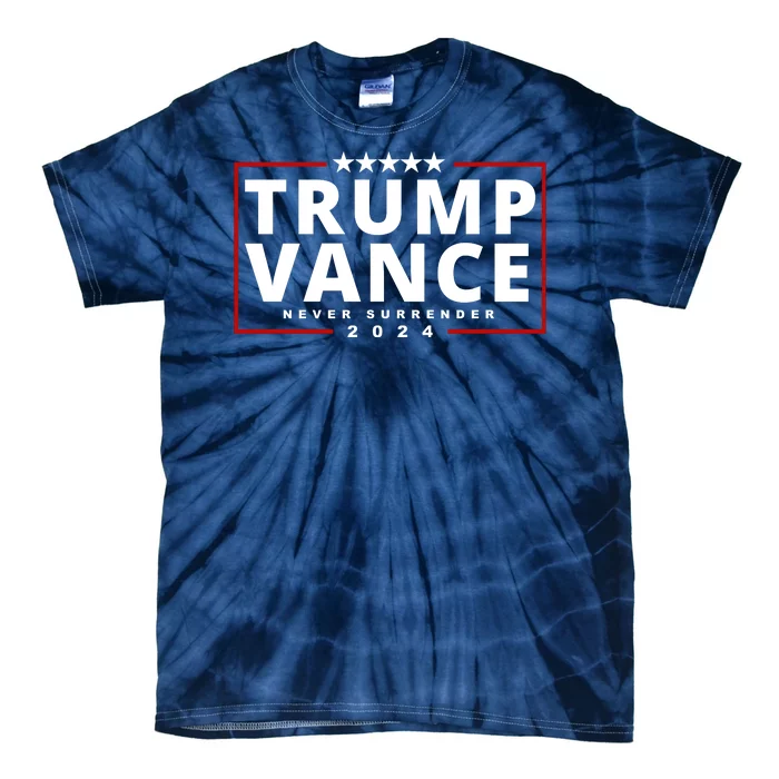 Trump Vance Never Surrender 2024 Politcal Tie-Dye T-Shirt