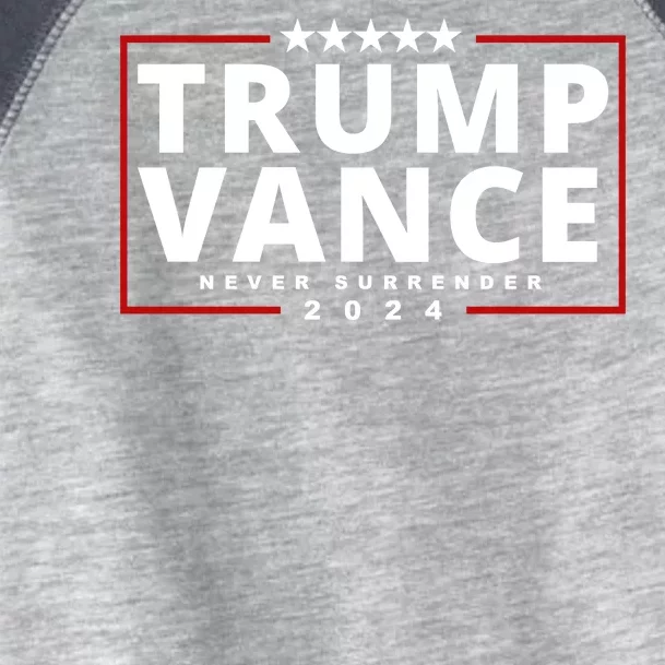 Trump Vance Never Surrender 2024 Politcal Toddler Fine Jersey T-Shirt