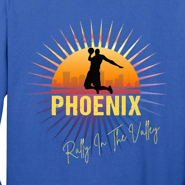 The Valley Oop Phoenix Basketball Retro Sunset Rally Tee Long Sleeve Shirt