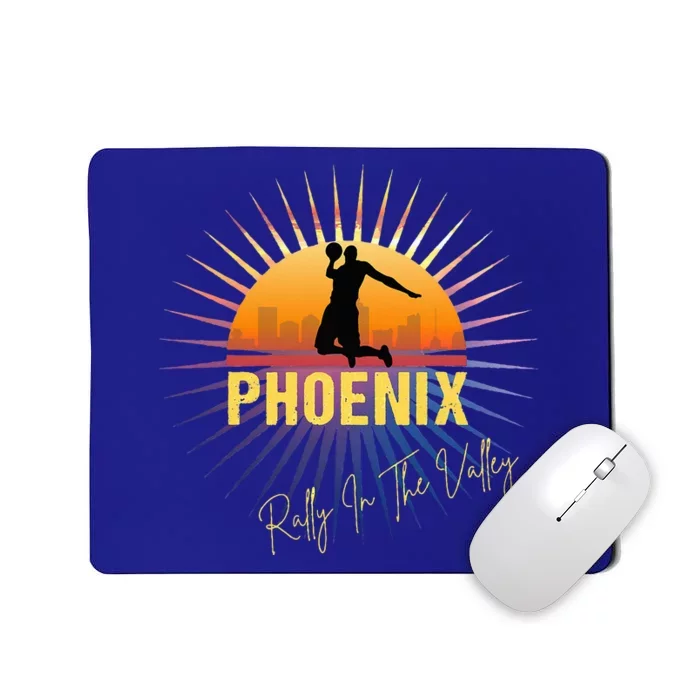 The Valley Oop Phoenix Basketball Retro Sunset Rally Tee Mousepad