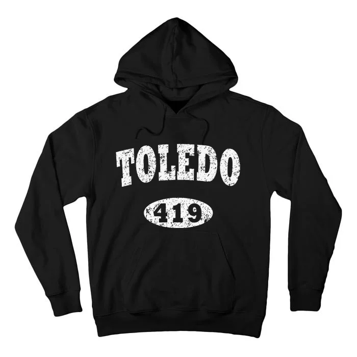 Toledo Vintage Ohio Area Code 419 Tall Hoodie