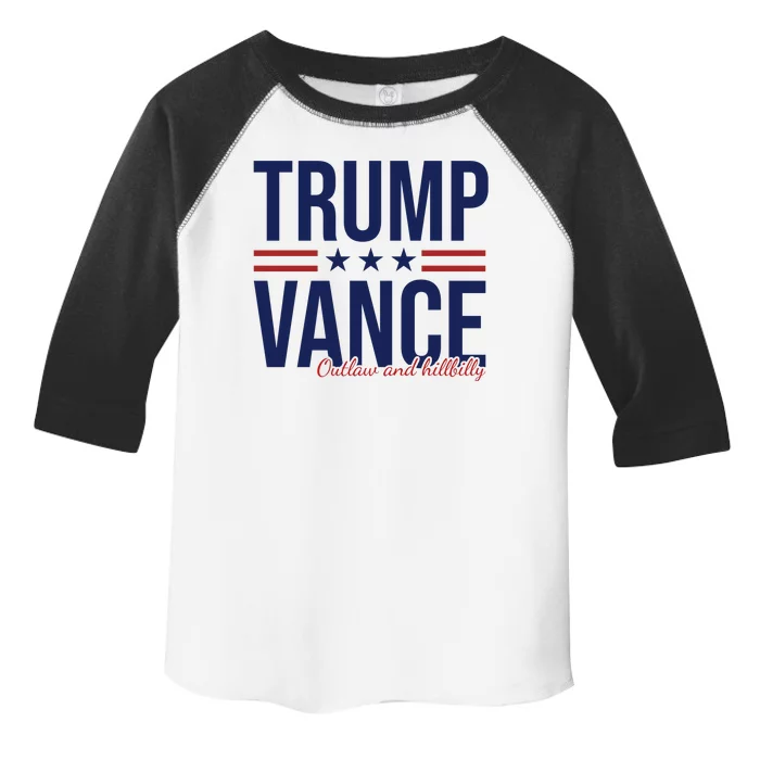 Trump Vance Outlaw And Hillbilly 2024 Election Toddler Fine Jersey T-Shirt