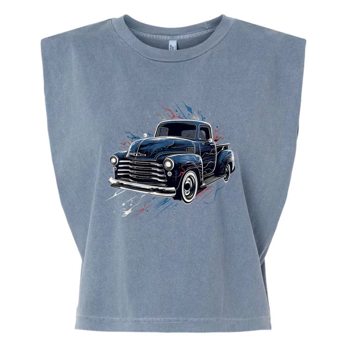 Truck Vintage Old Classic School American Pickup Retro Farm Garment-Dyed Women's Muscle Tee