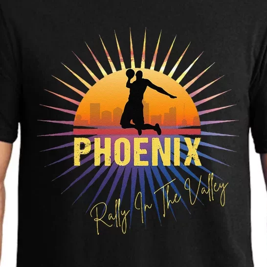 The Valley Oop Phoenix Basketball Retro Sunset Rally Pajama Set