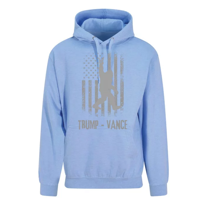 Trump Vance Patriotic Bigfoot Grunge Unisex Surf Hoodie