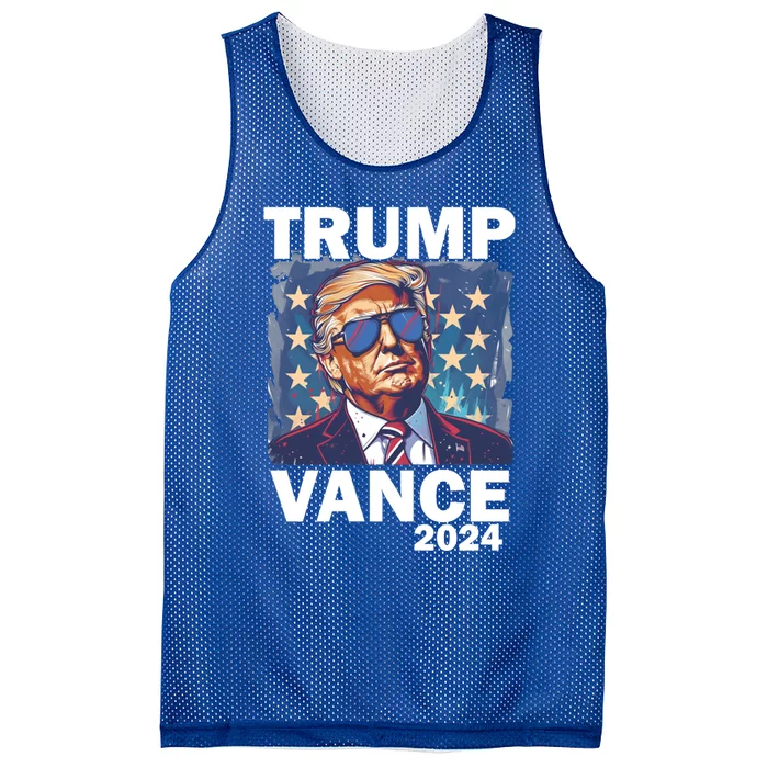 Trump Vance Presidential Election 2024 Gift Mesh Reversible Basketball Jersey Tank