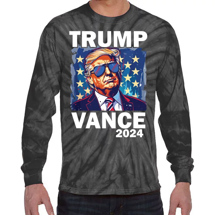 Trump Vance Presidential Election 2024 Tie-Dye Long Sleeve Shirt